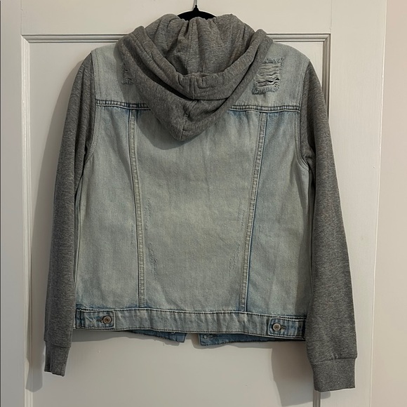 Ardene S Gray Hoodie Jean Jacket - Picture 3 of 3